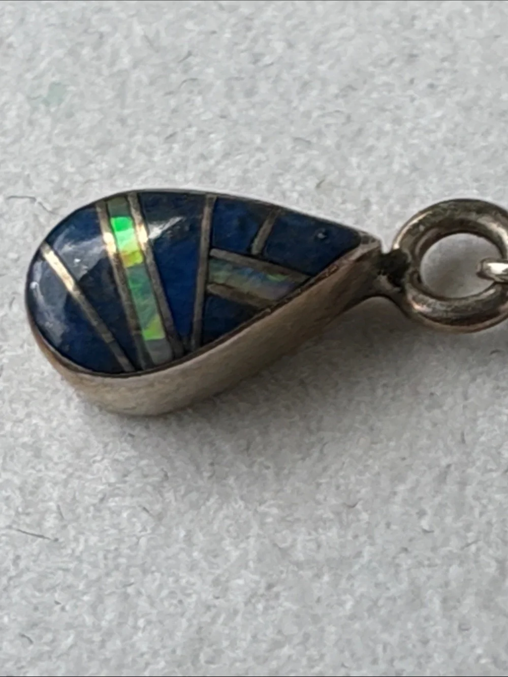 Amy Locaspino Zuni Blue Lapis and Fire Opal Dangle Earrings